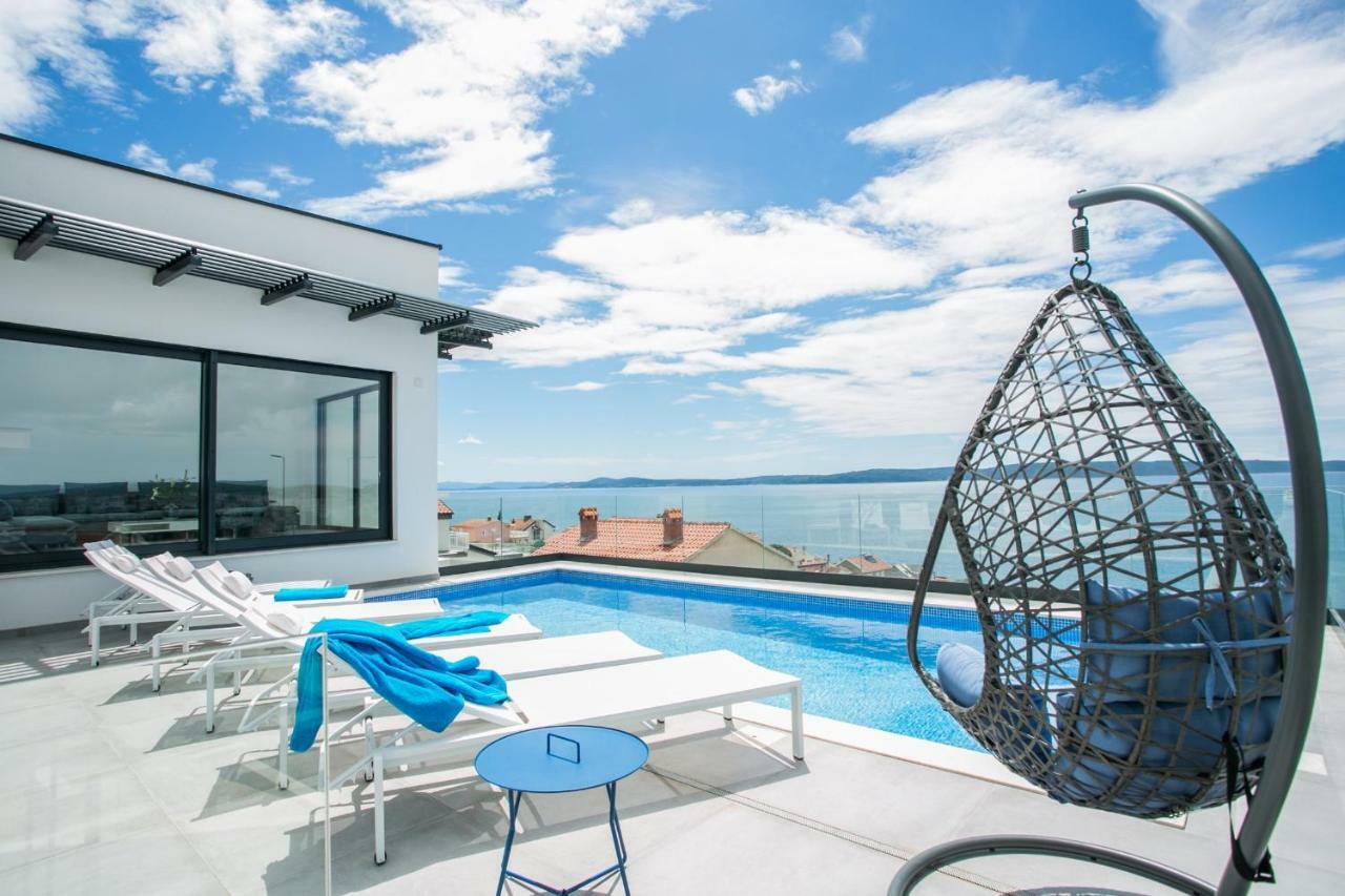 Holiday Home Olive Exclusive - 8 People, Heated Pool, Okrug Gornji, Sea View Trogir Exteriör bild